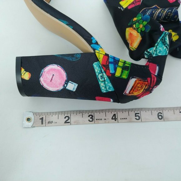 POATMBU Womens Cosmetics Side Tie Fabric Pumps Black EUR 37 US 6.5 New‎ - Picture 8 of 9